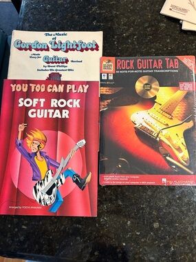 Lot of 3 guitar sheet music collection